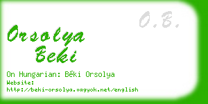 orsolya beki business card